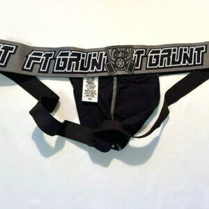 FORT TROFF Size "XL" Grunt Corp Athletic Supporter- Gray/Black/White - Jock